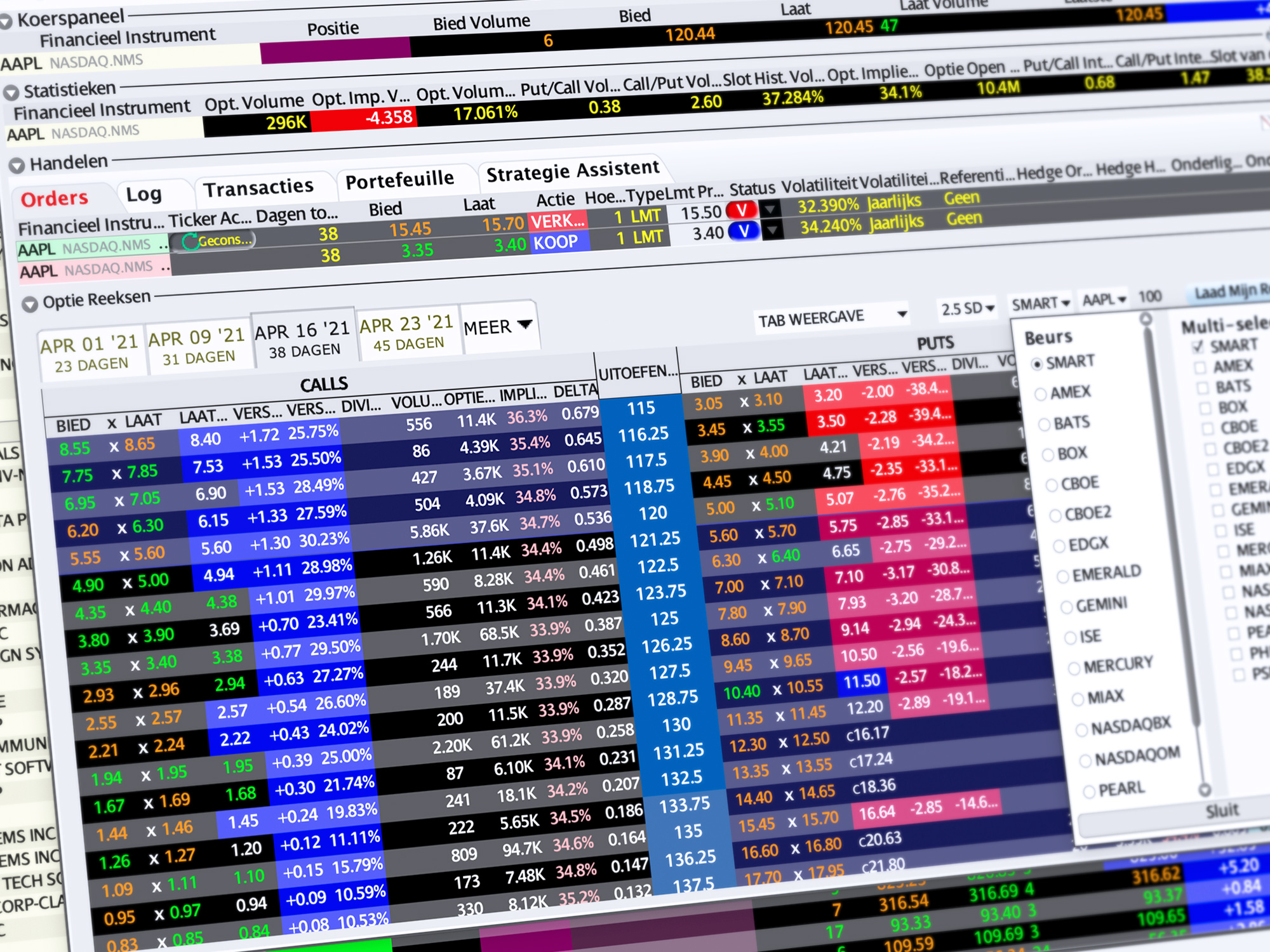 Option Trader: Opties direct inleggen