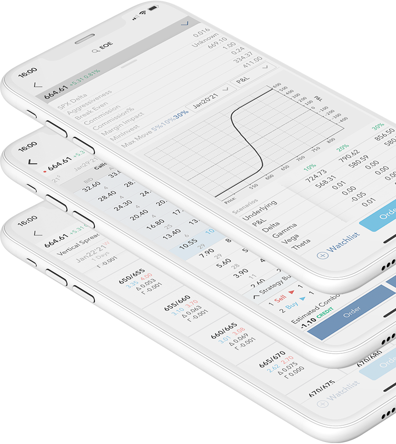 Option Trading App voor optiehanel op de smartphone en tablet