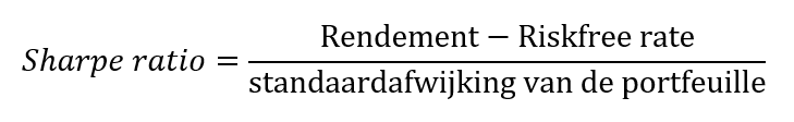 Sharpe ratio berekenen | Sharpe ratio formule | Sharpe ratio berekening