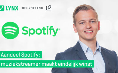 Aandeel Spotify: muziekstreamer maakt eindelijk winst | LYNX Beursflash